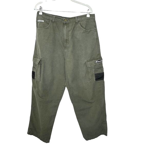 Vintage Fuel Clothing Co. cargo pants Y2K Green size 34‎ - Picture 1 of 12